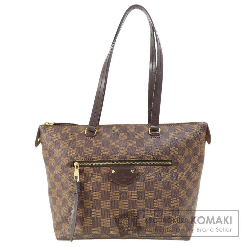 Louis Vuitton Iena Damier Ebene Brown Tote Bag Canvas